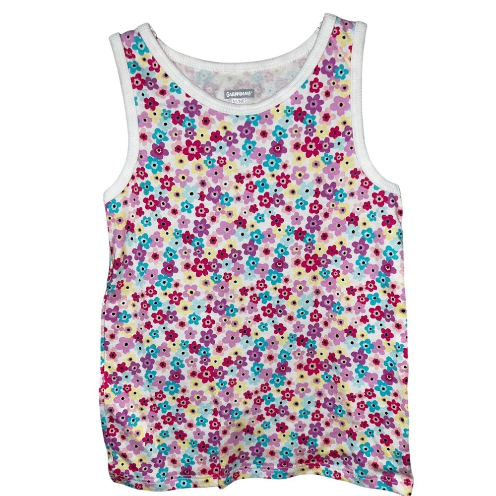 Garanimals Toddler‎ Girls Floral Tank Top Multi Color Flower Print Size 5T